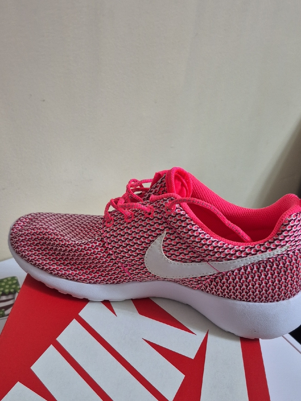 Nike Women's Hot Pink Mesh Athletic Shoe with White Swoosh